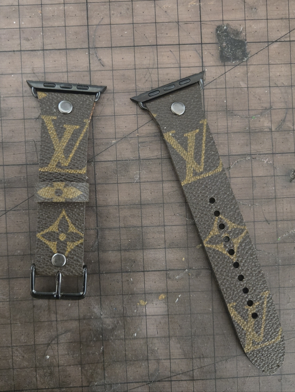 Monogram Apple Watch Band in Brown & Gold